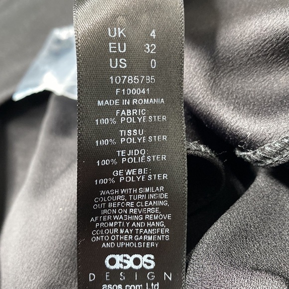 Asos Black Mini Wrap Skirt Cape Dress Size 0 - Picture 12 of 12